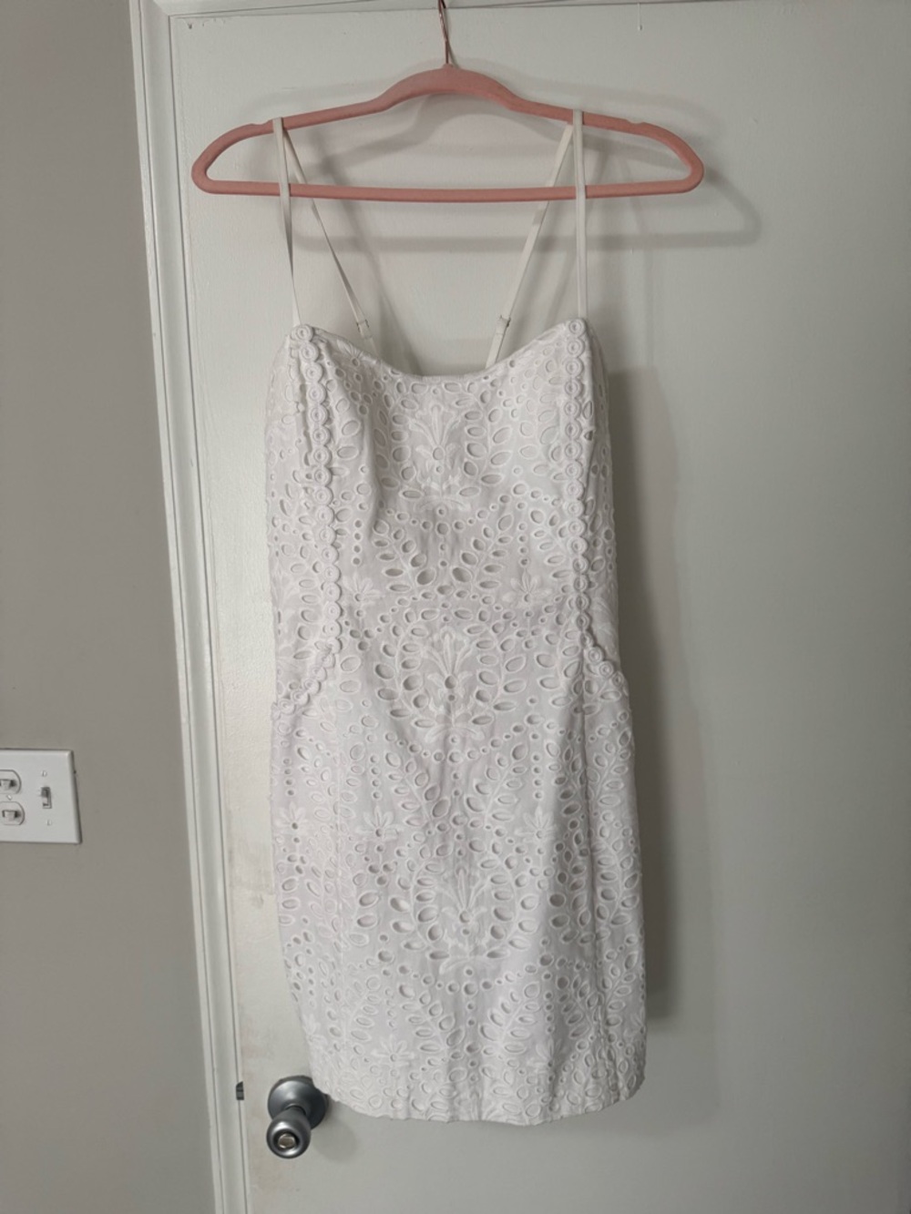 NWT Lilly Pulitzer White Eyelet Dress with Spaghetti Straps